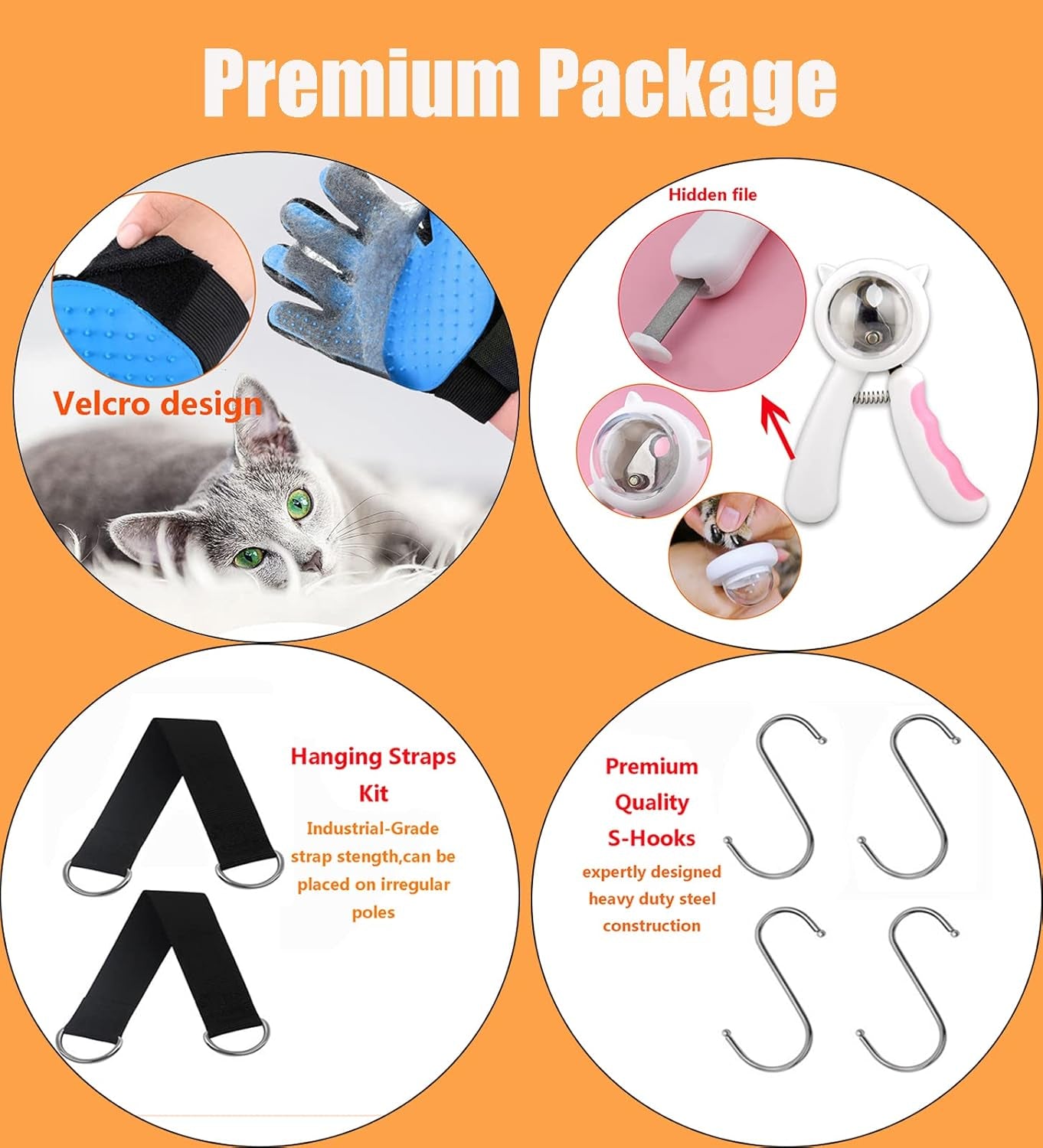 Pet Grooming Hammock with Anti-Splash Nail Clippers, Grooming Gloves,Dog Grooming Sling for Bathing Grooming and Nail Trimming-S (-Cwdc0001)