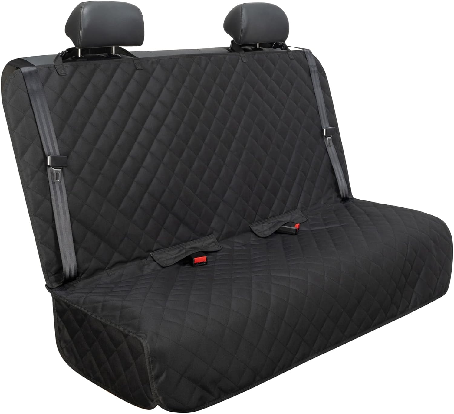 Heavy-Duty Waterproof Nonslip Pet Car Seat Cover Protector for Dogs - Universal Fit for Vehicles, Trucks & SUVs (Black)