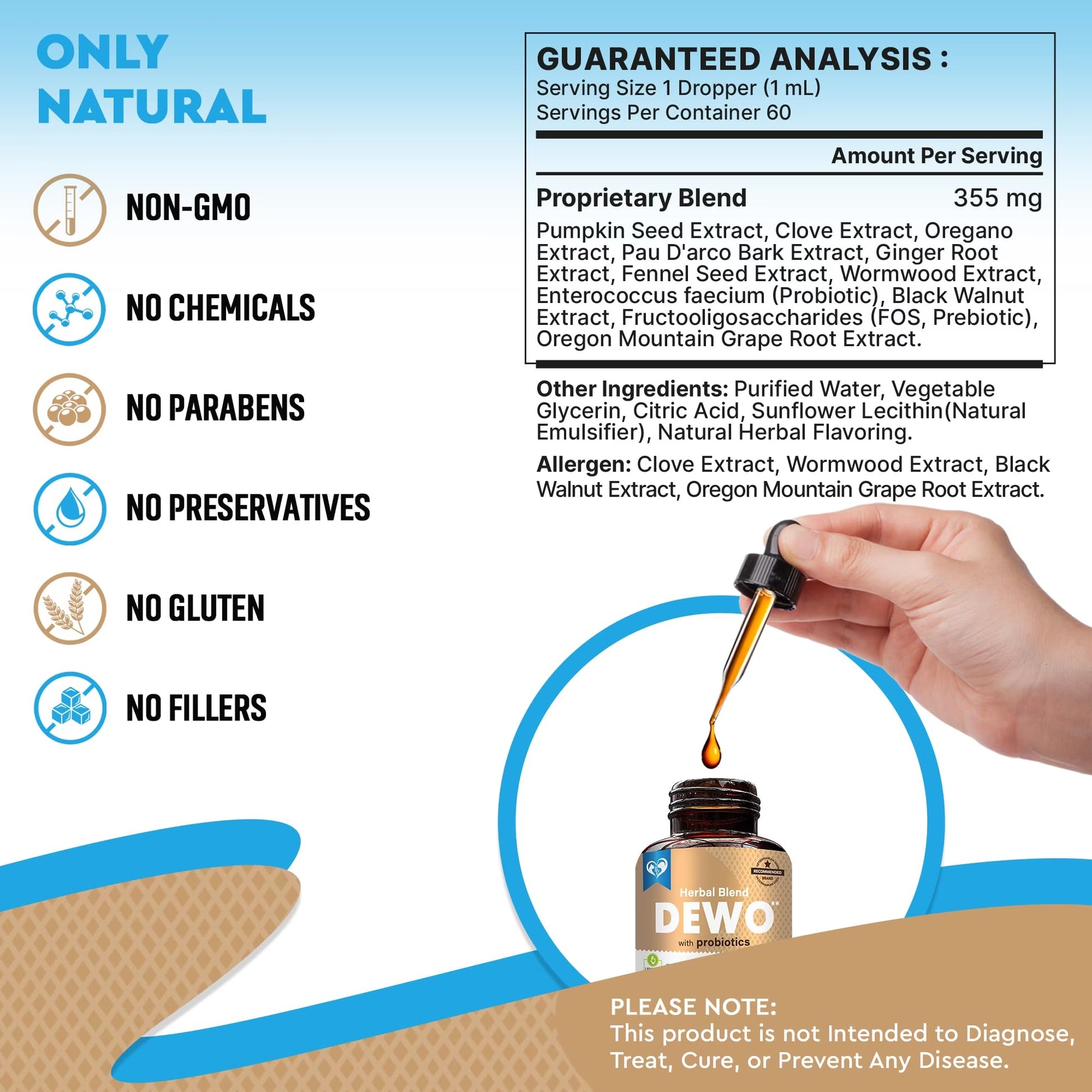 Natural Intestinal Defense for Dogs & Cats – Herbal Cleanse with Black Walnut & Probiotic – Promotes Healthy Gut & Flora Balance – Advanced Broad Spectrum Formula