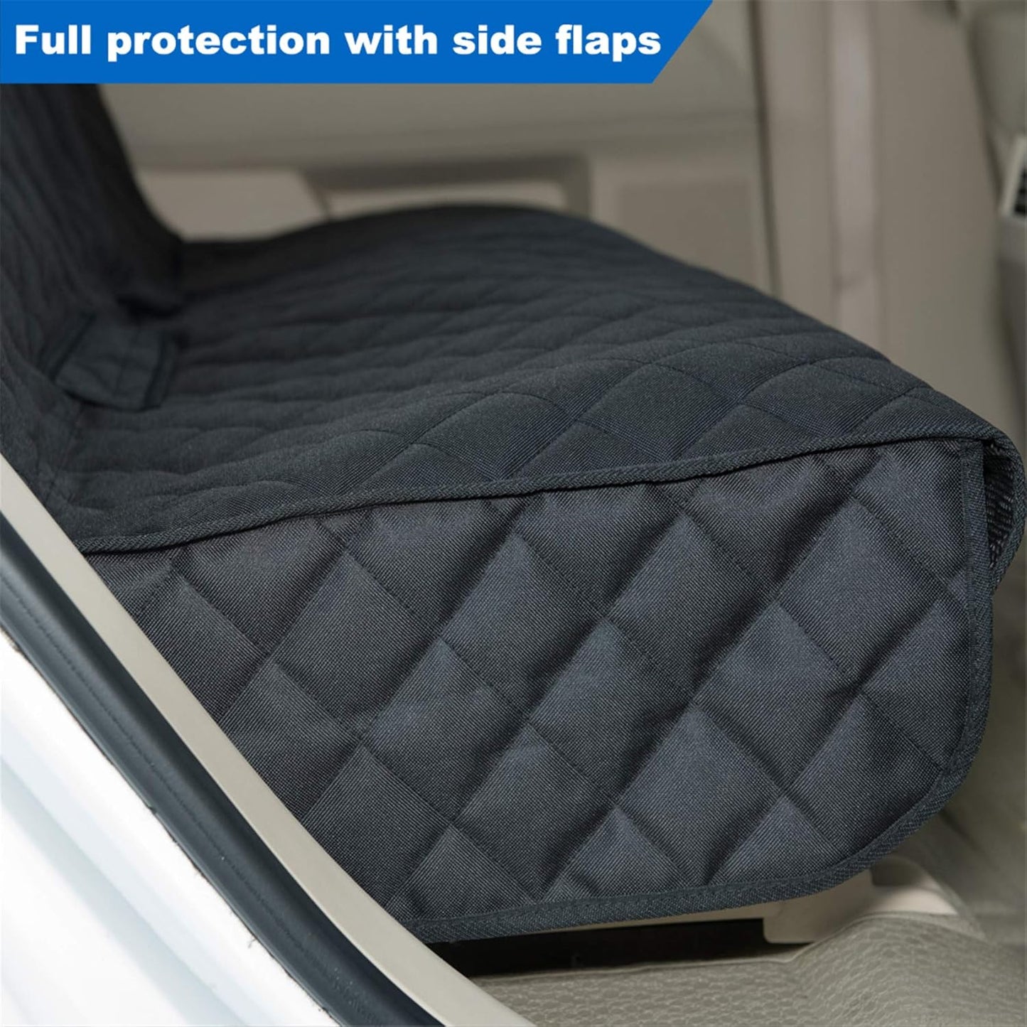 Heavy-Duty Waterproof Nonslip Pet Car Seat Cover Protector for Dogs - Universal Fit for Vehicles, Trucks & SUVs (Black)
