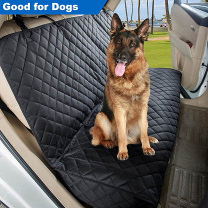 Heavy-Duty Waterproof Nonslip Pet Car Seat Cover Protector for Dogs - Universal Fit for Vehicles, Trucks & SUVs (Black)